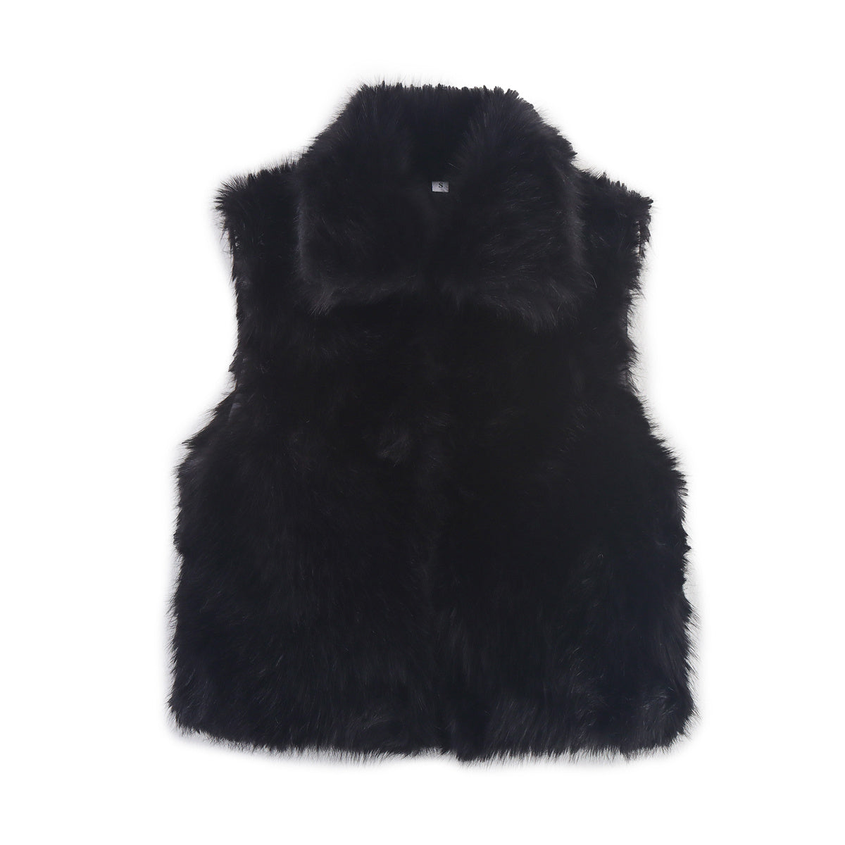 Women's winter new fashion faux fur effect sleeveless lapel vest