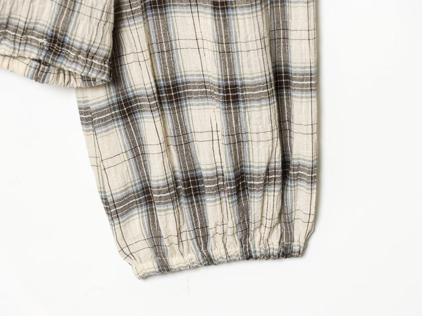 suit Women's 2 pieces short O Neck checkered shirt+Skirts