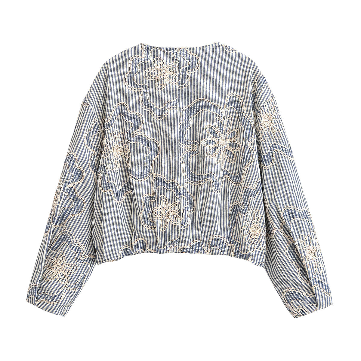 Women's new fashion casual short rope embroidery jacket coat