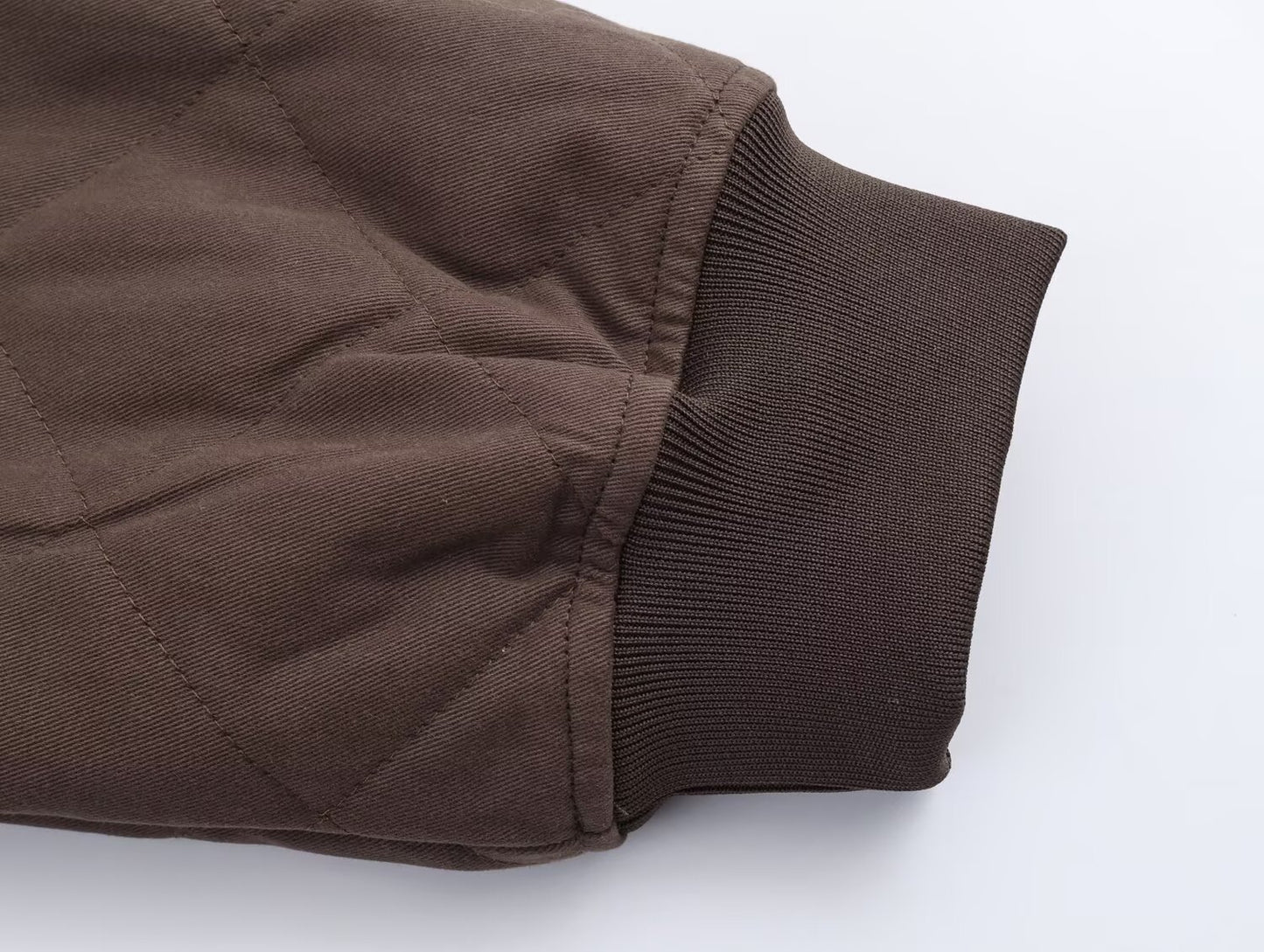 Women's new fashion warm stand collar quilted pilot jacket Coat