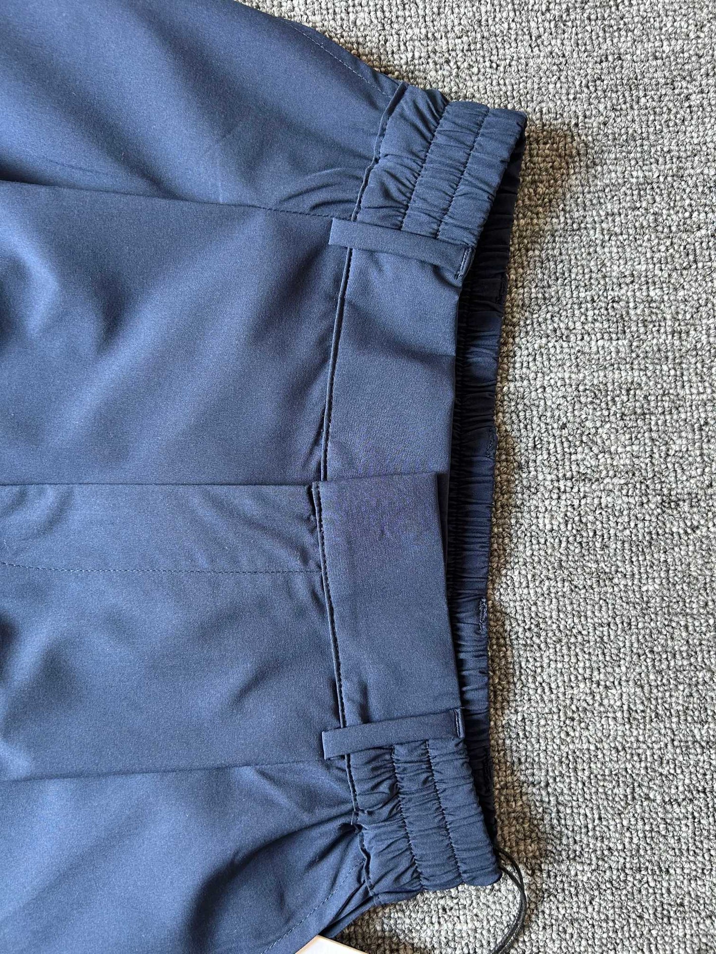 Women's New Casual Joker Loose Straight Elastic Waist Design Drape Wide-leg Pants.
