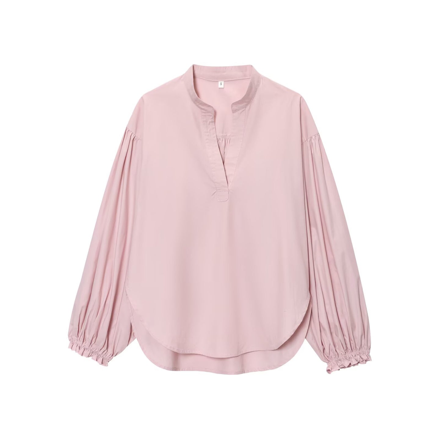 2025 Women's New Fashion Casual V-neck Bubble Sleeve Shirt Top