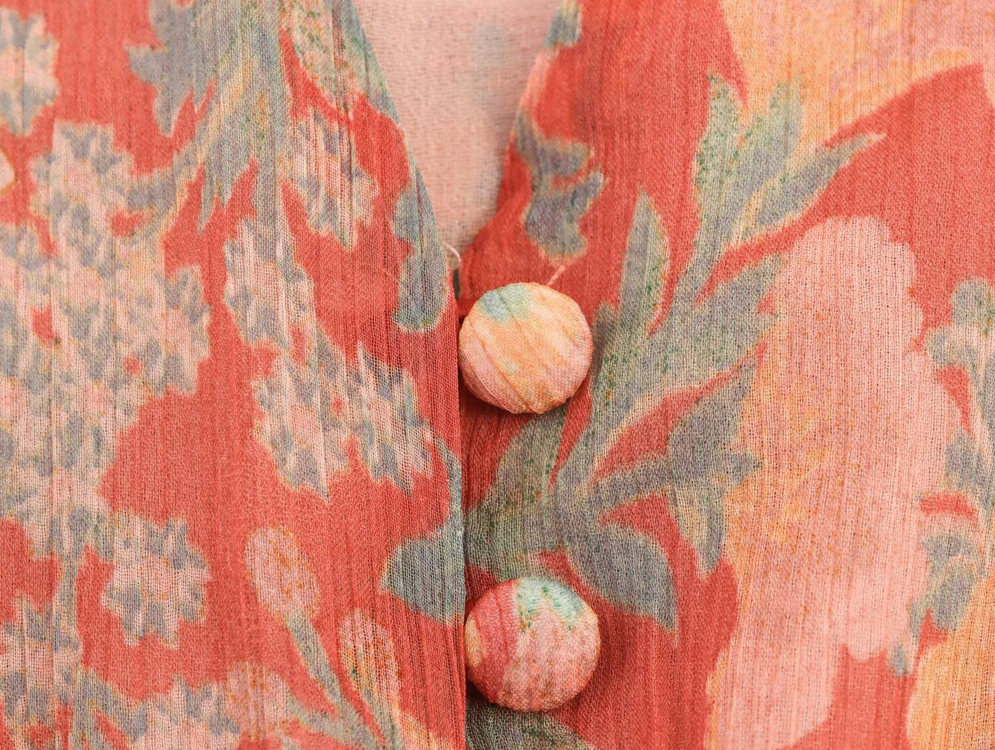 Women's Summer Fashion Printed V-neck Lantern Sleeve Mini Dress