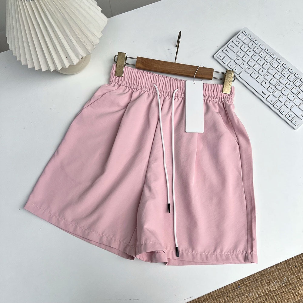 Women's 2025 New Fashion Casual Joker Loose Version Elastic Waist Drawstring Design Shorts.