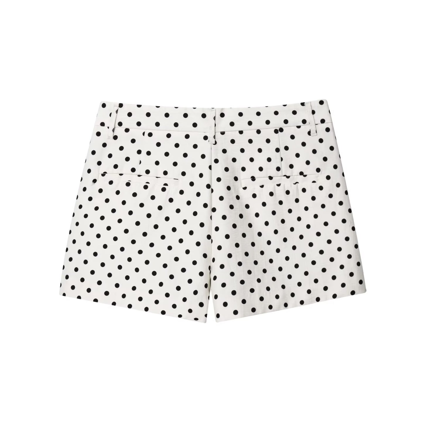 Women's new fashion short stand collar polka dot Bubble gauze Coat + Shorts suit