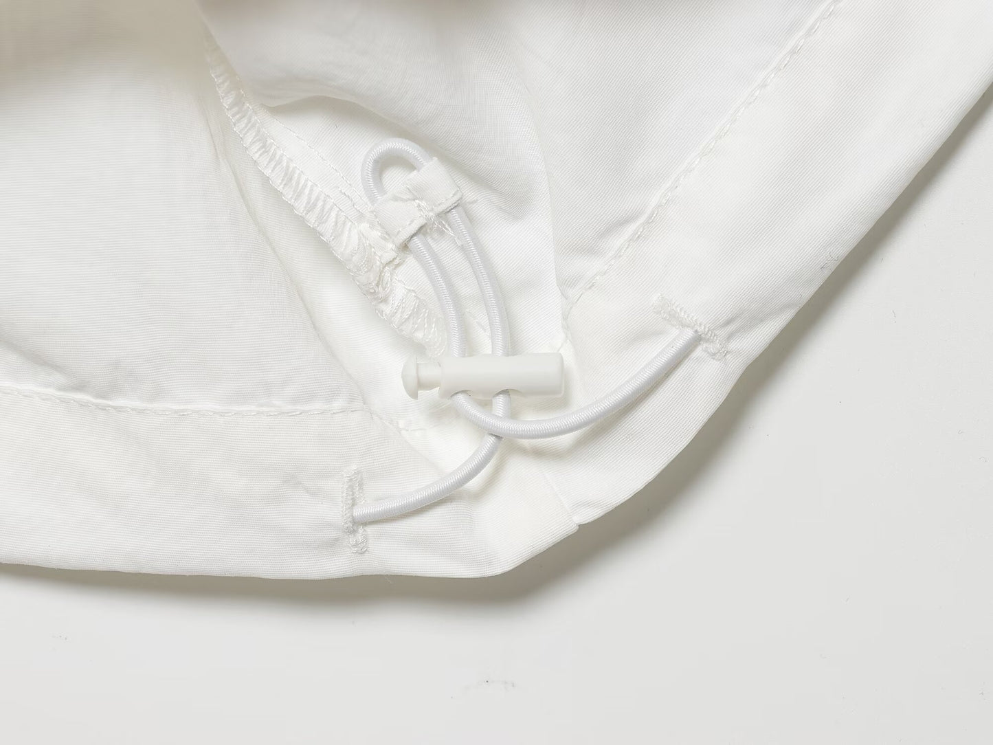 Women's layered waist design casual nylon pants