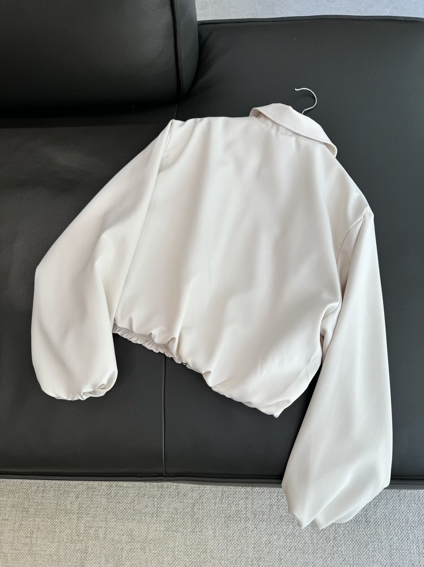 Women's autumn fashion puffy hem zipper jacket Coat