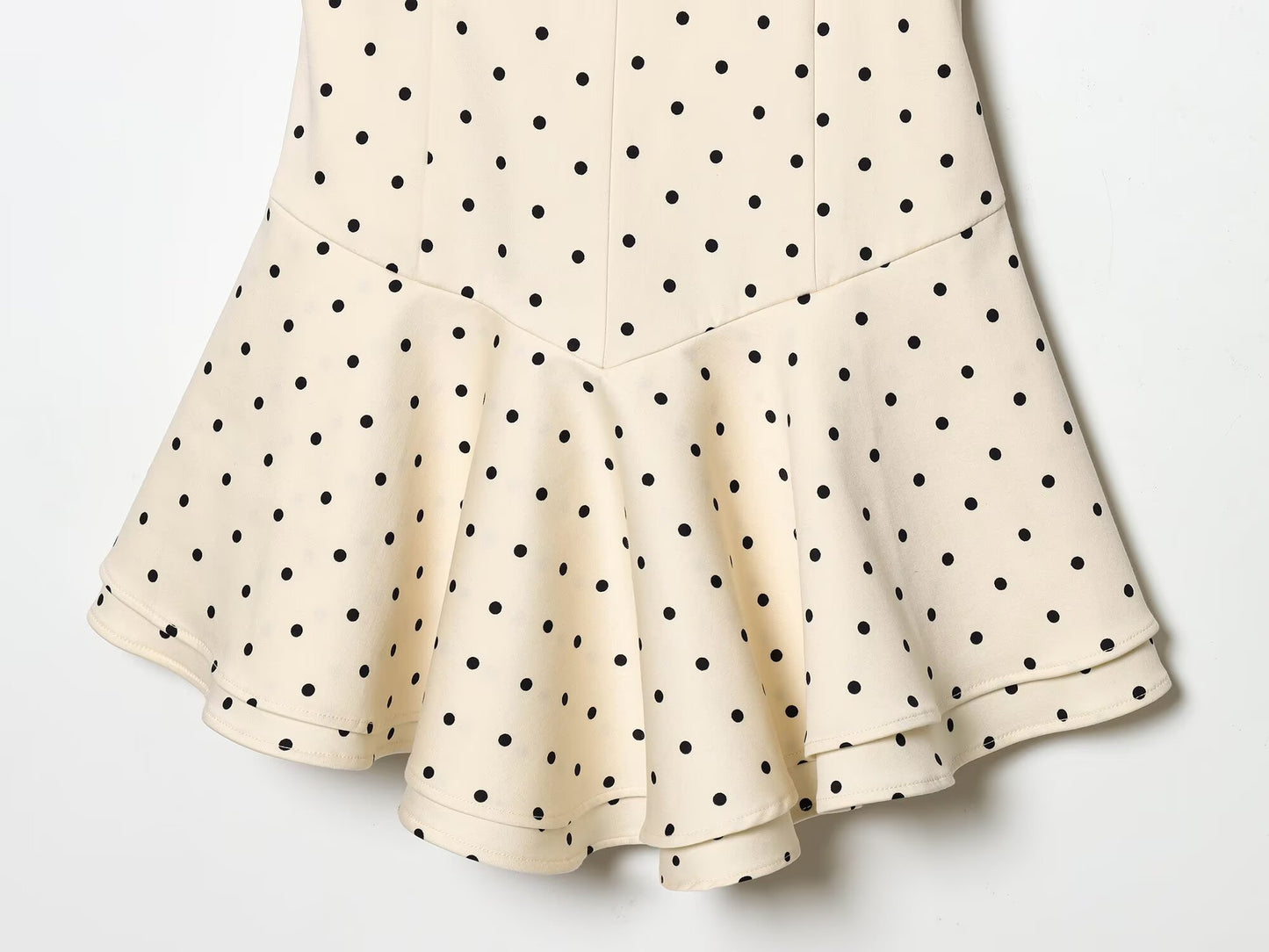 Women's short jumpsuit style polka dot dress