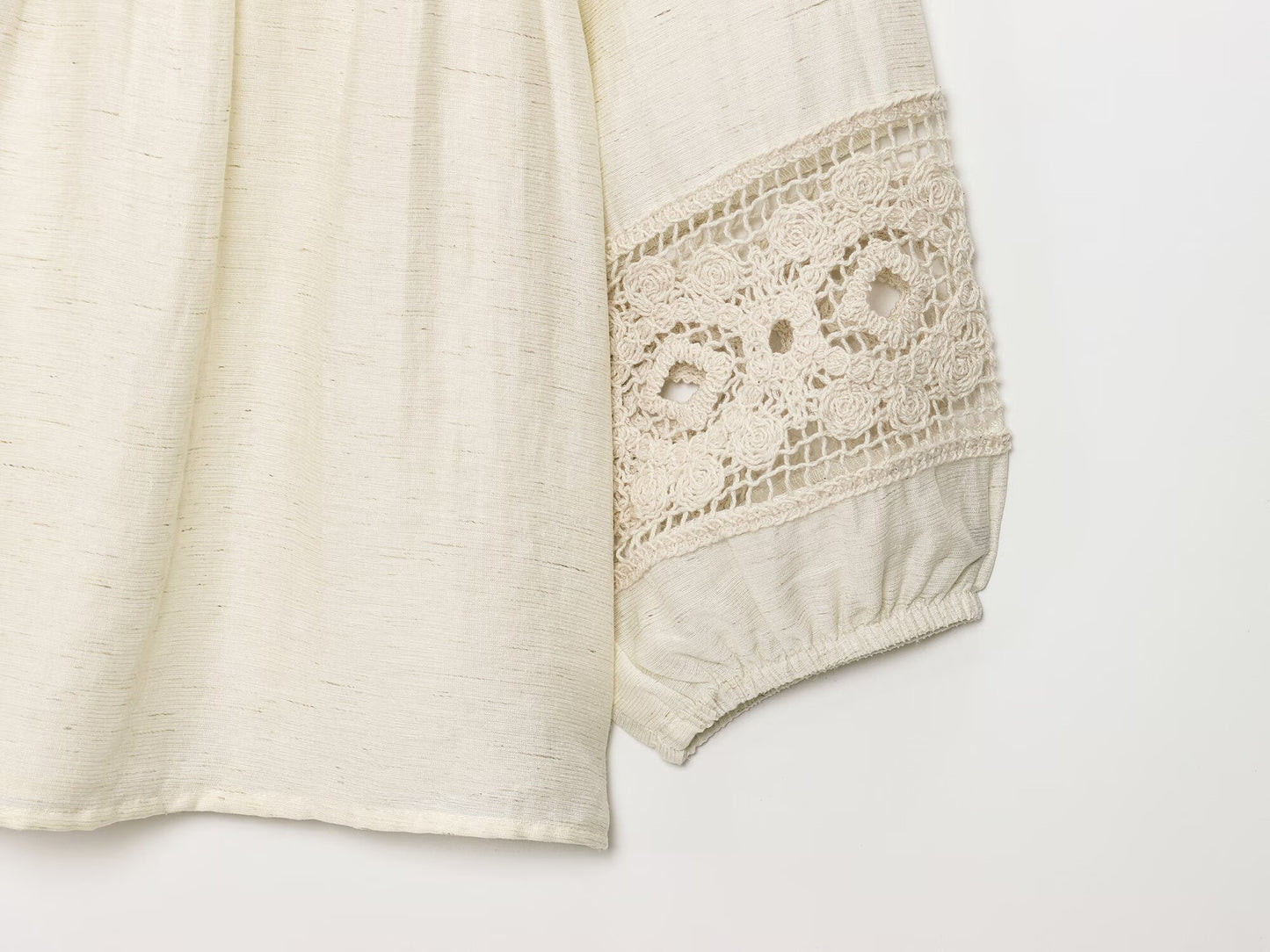 Women's New Fashion Crochet Knitted Splicing Long Sleeve Shirt