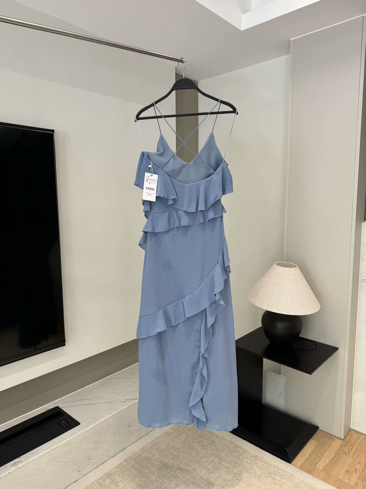 Women's 2025 chic fashion laminated decorative dress