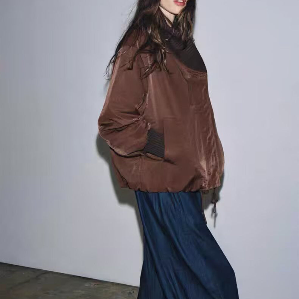 Women's new loose ribbed cotton jacket Coat