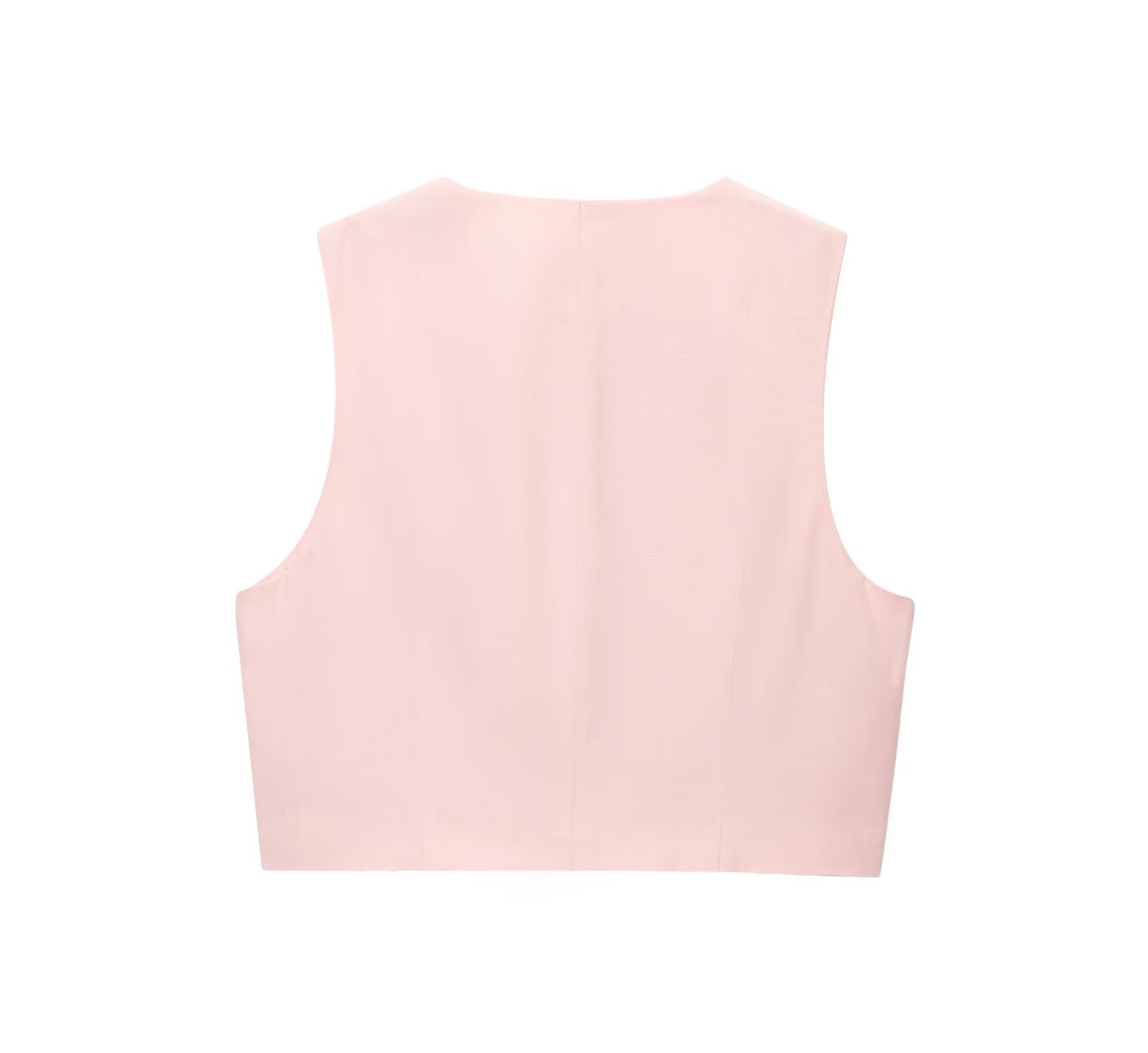 Women's new fashion short single breasted sleeveless O Neck vest+Pants suit