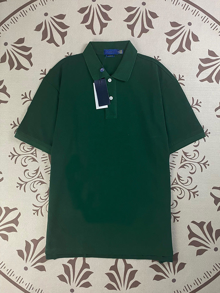 Men's and women's new Joker Couple style cotton beaded fabric embroidered POLO shirt