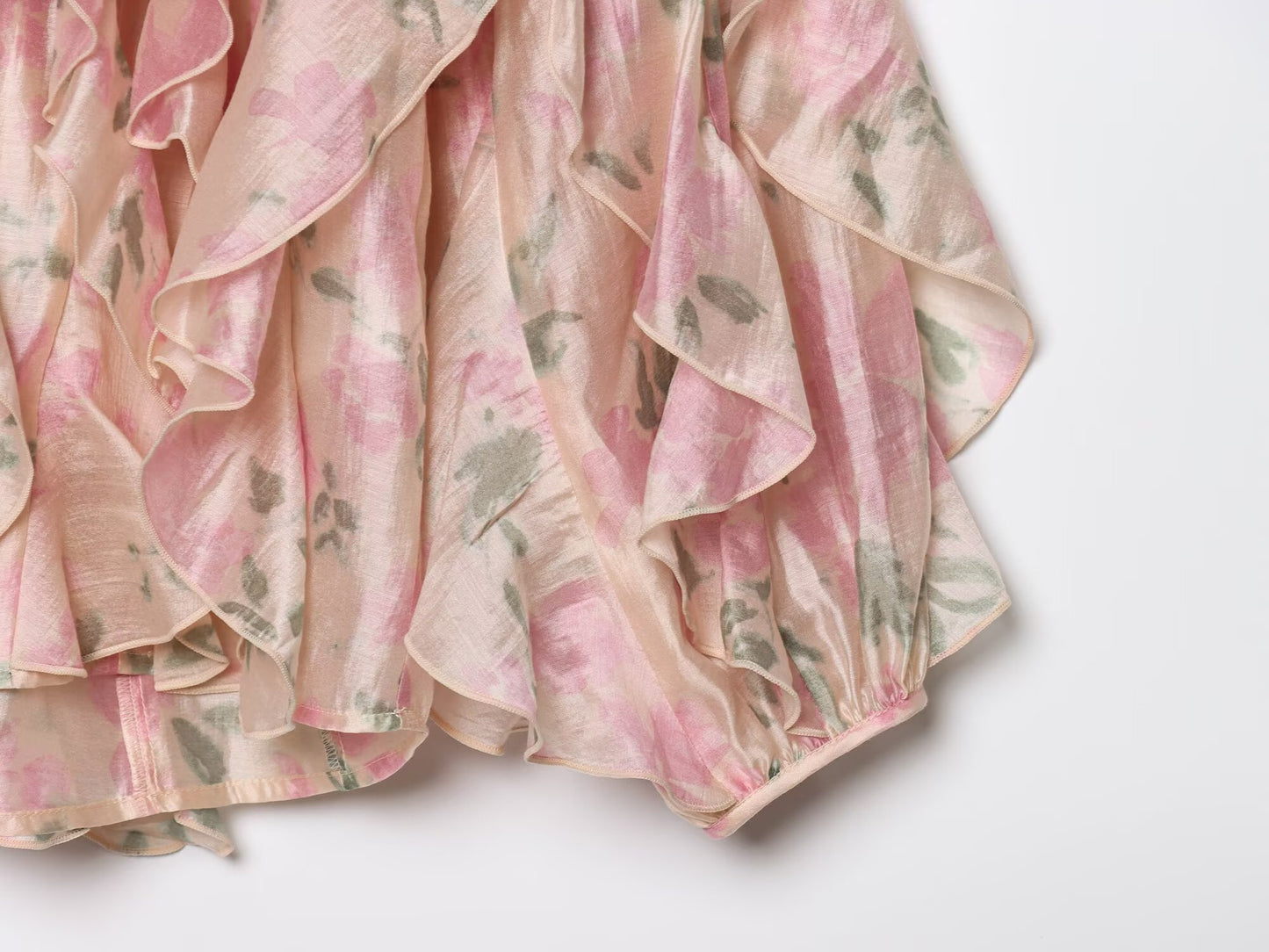 Women's 2025 new fashion lace up design ruffled long sleeved shirt