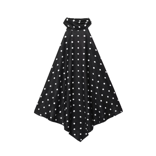 Women's New Fashion sleeveless backless polka dot printed halter neck top