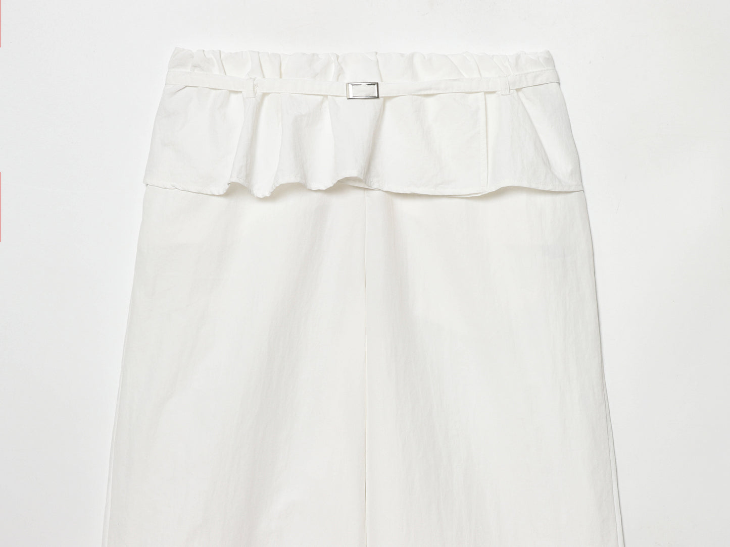 Women's layered waist design casual nylon pants