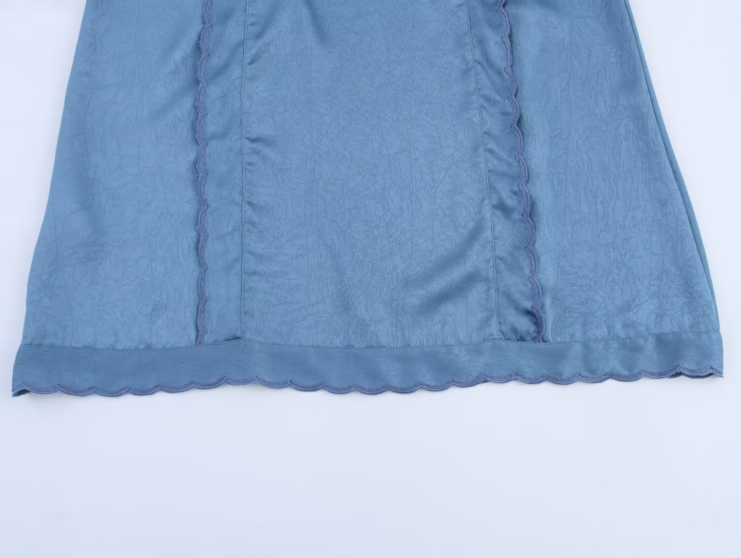 Women's new fashion sleeveless double V-neck floral embroidery mini dress