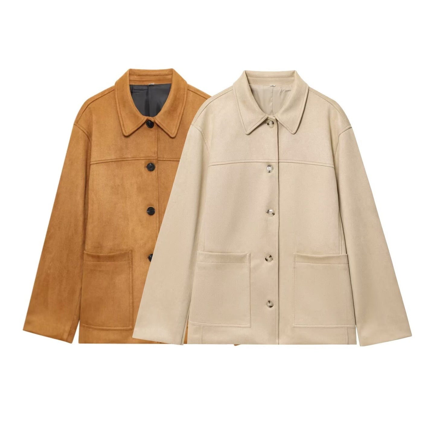 Women's loose Anti suede effect jacket Coat