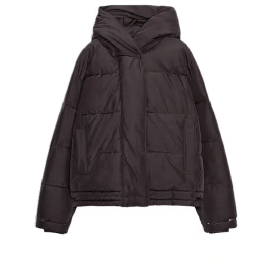 Women's thick hooded windproof cotton jacket Coat