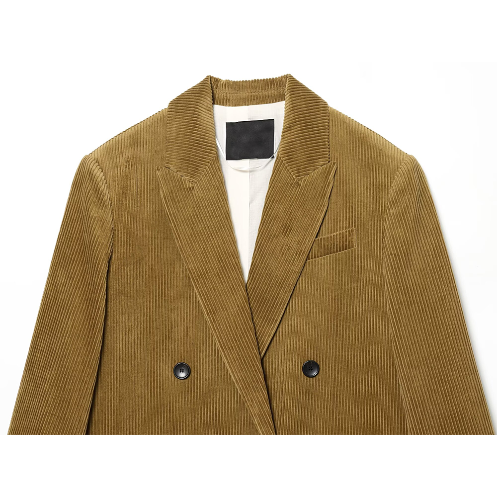 Women's loose double breasted lapel Blazer Coat