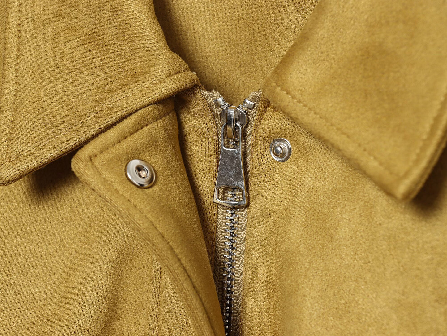 Women's suede effect short pilot jacket Coat