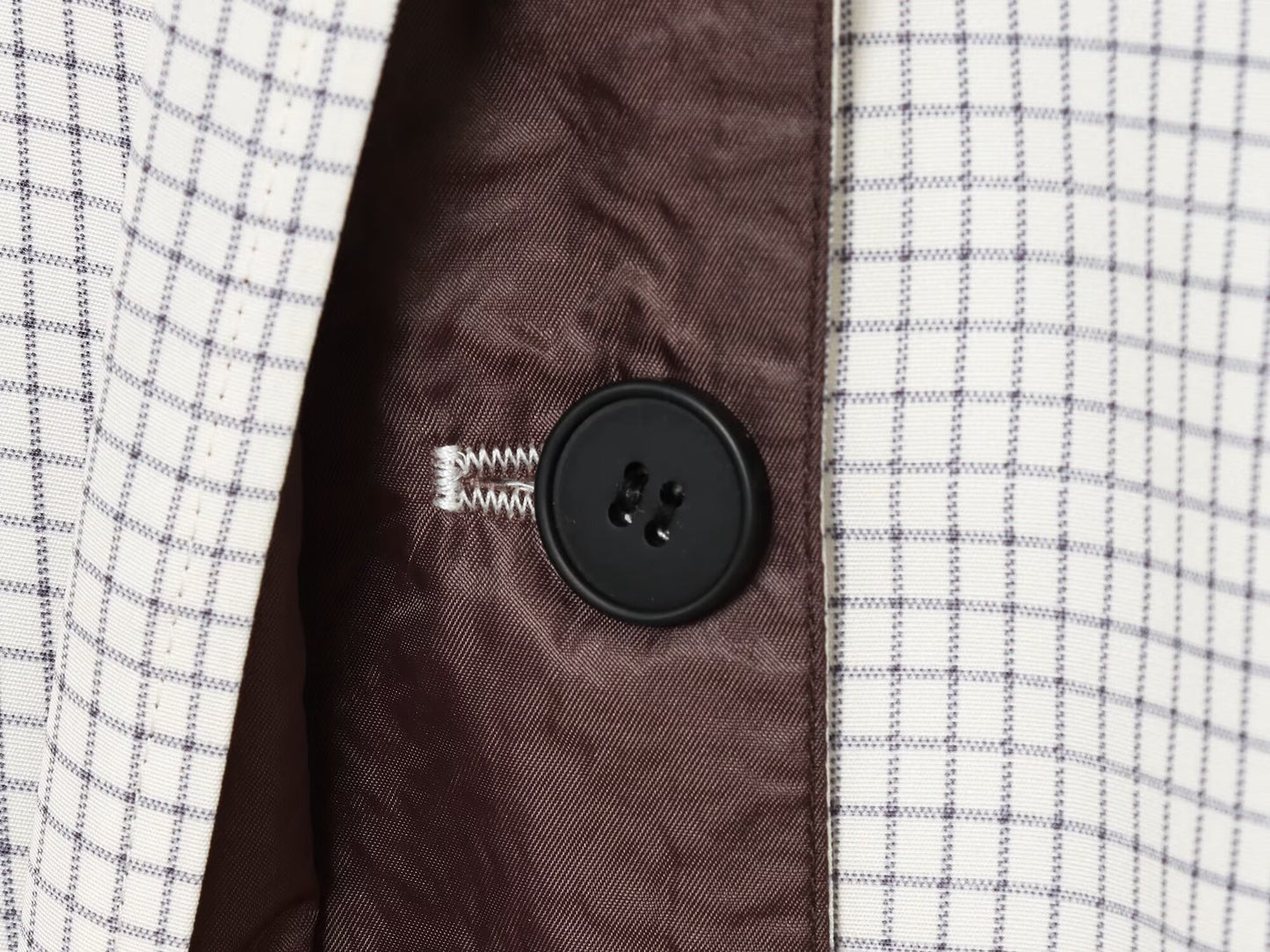 Women's new fashion leather collar design short plaid Windbreaker coat