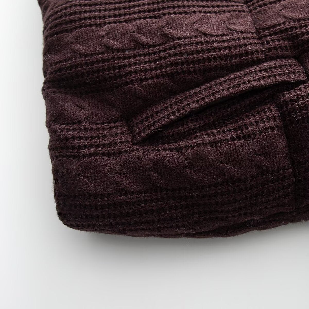 Women's winter thick eight strand knitted hooded jacket Coat