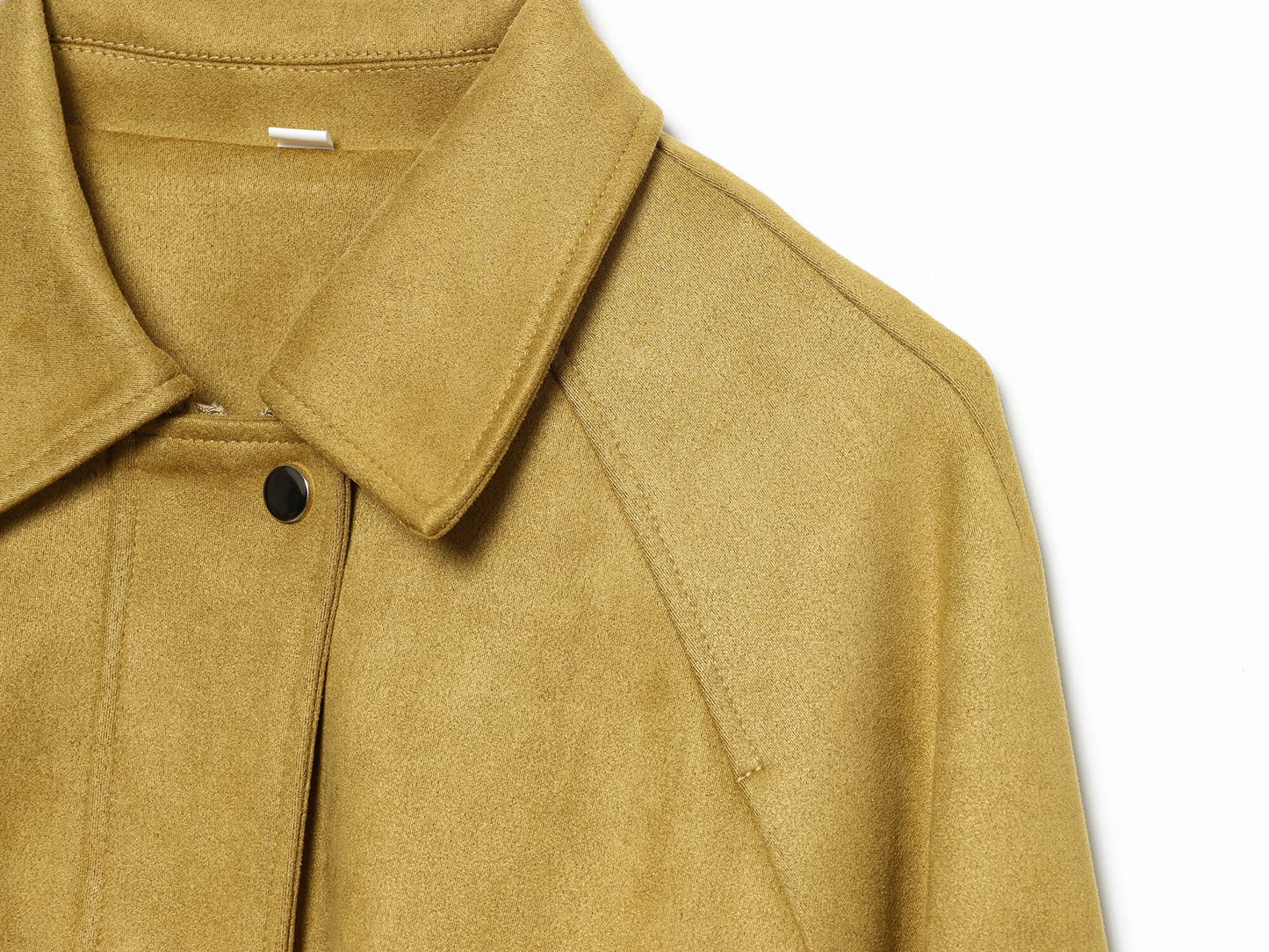 Women's suede effect short pilot jacket Coat