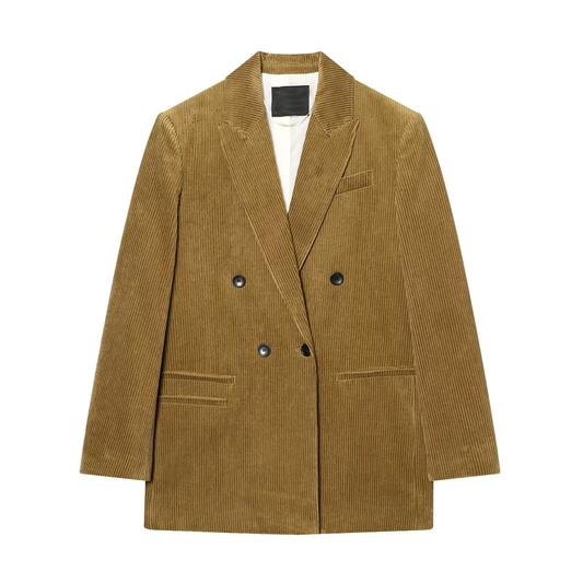 Women's loose double breasted lapel Blazer Coat