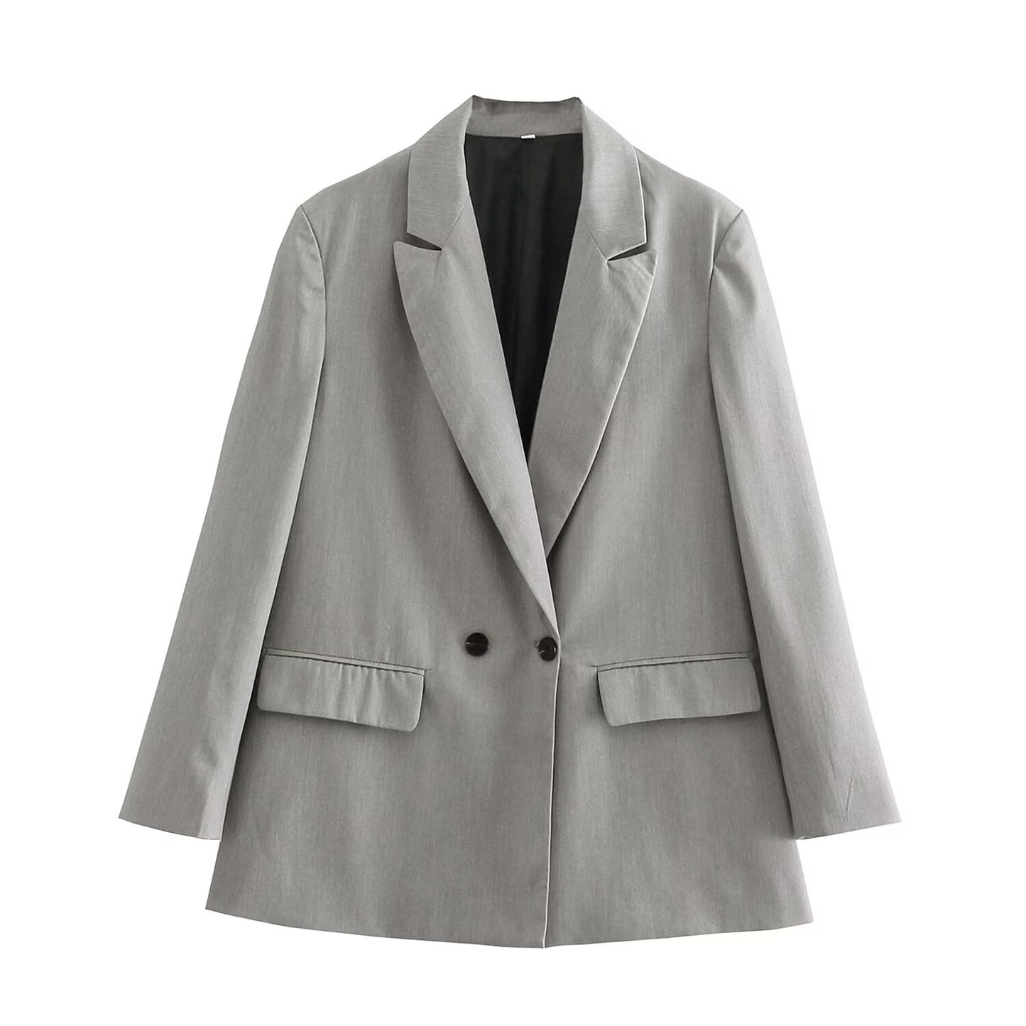 Women's new fashion loose double breasted lapel suit jacket
