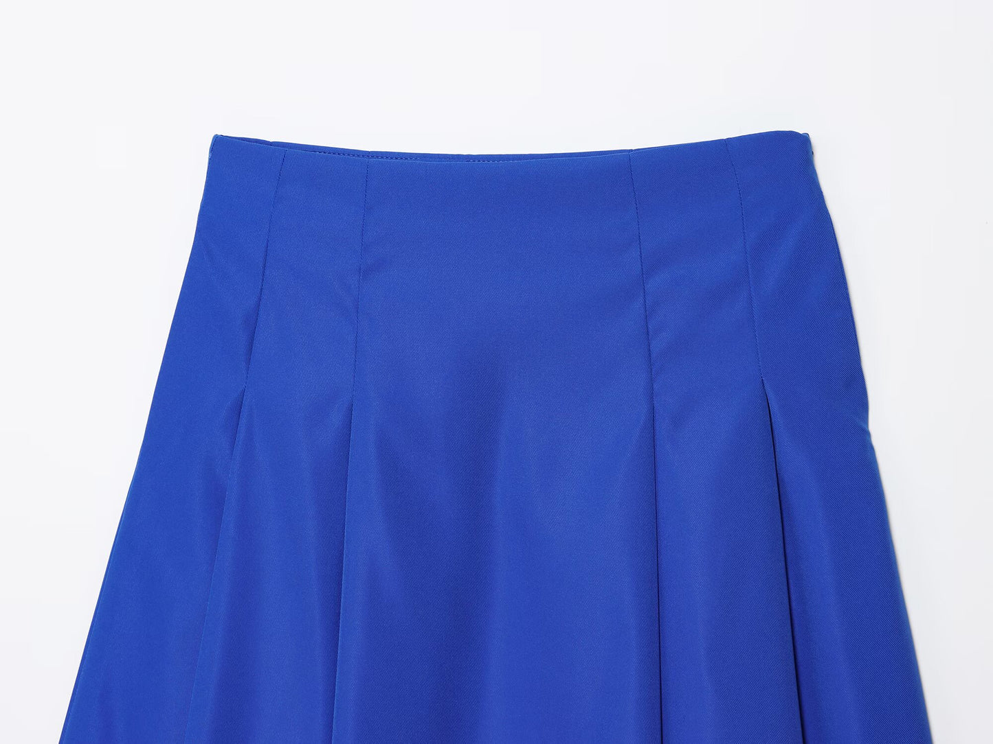 Women's chic Fashion side pocket loose pleated MIDI skirt