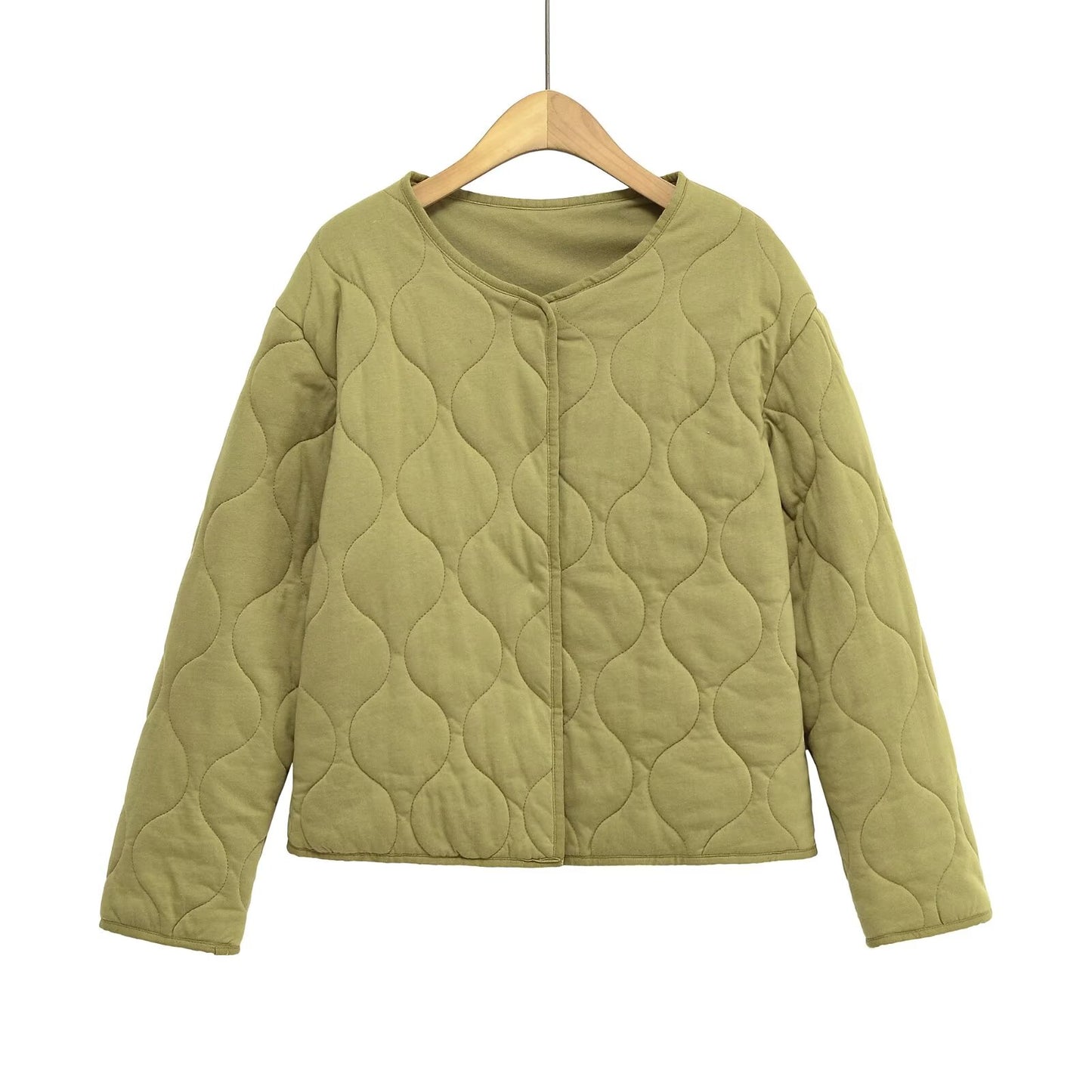 Women's loose single breasted warm cotton Coat