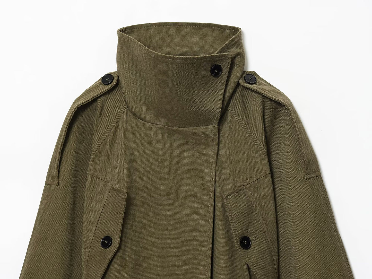 Women's new fashion with Belt loose cotton windbreaker Coat