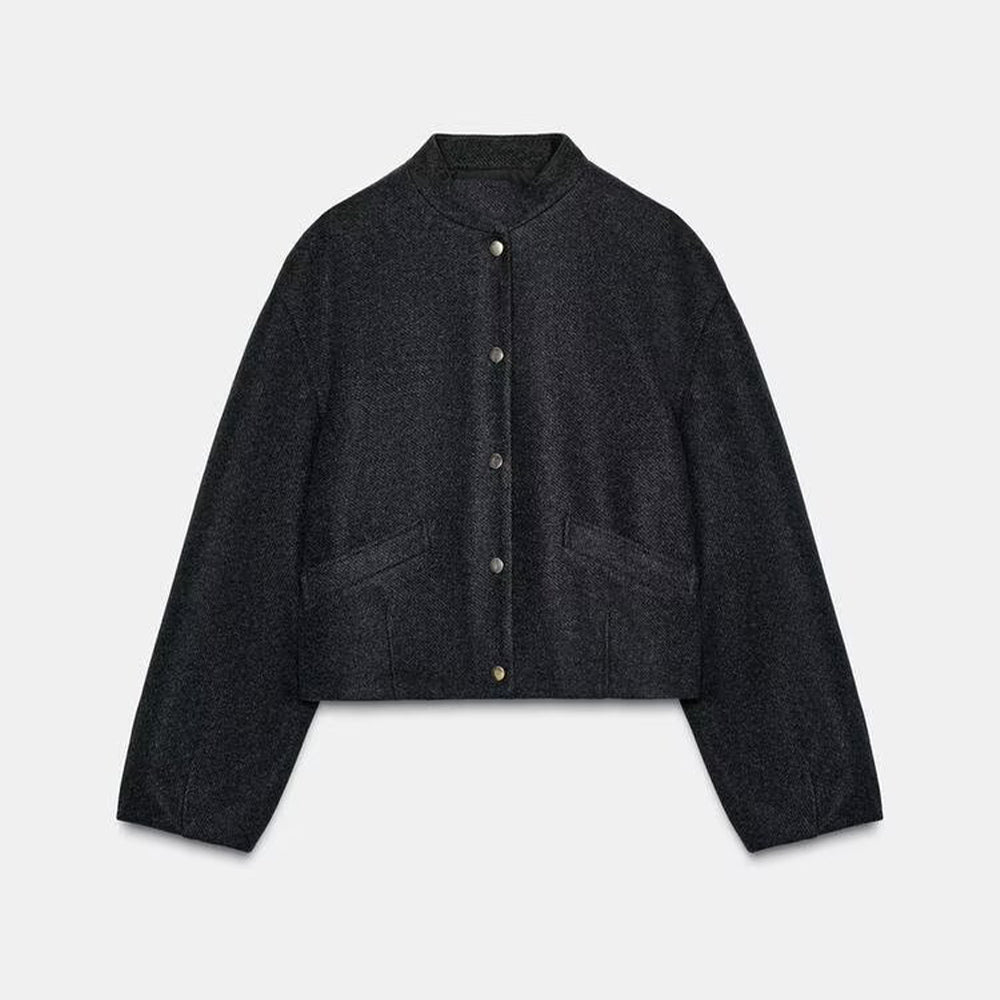 Women's new fashion elastic hem soft texture flying jacket Coat