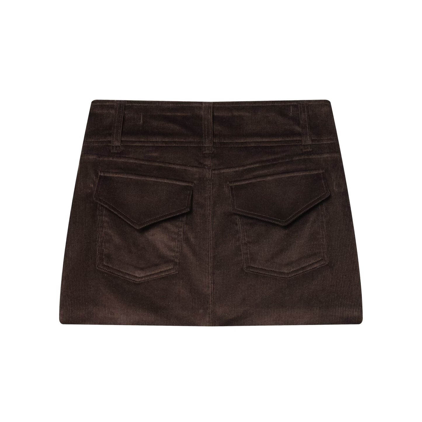 Women's Flip decoration slim corduroy mini skirt