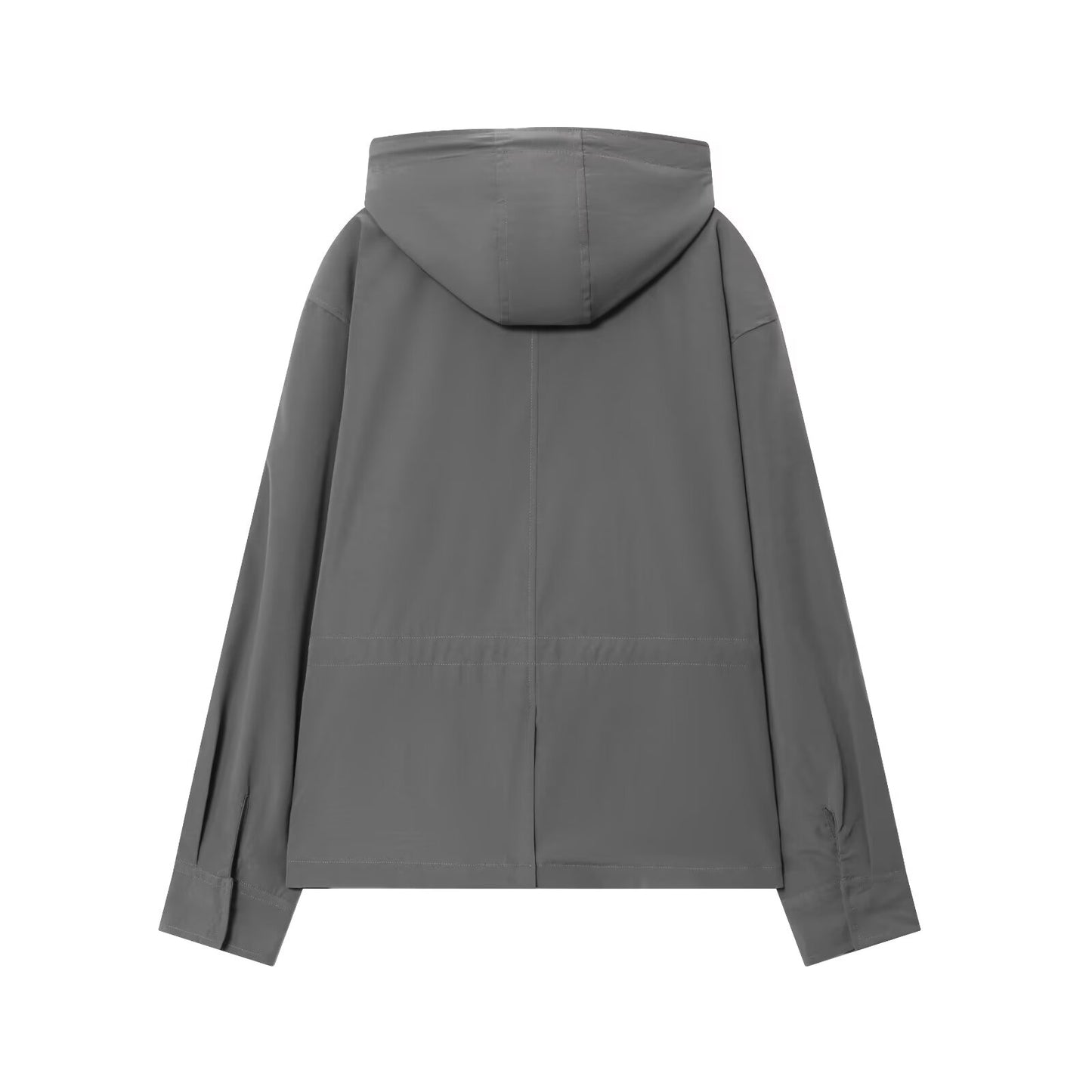 Women's New fashion Retractable waist design loose hooded jacket Coat + shorts suit