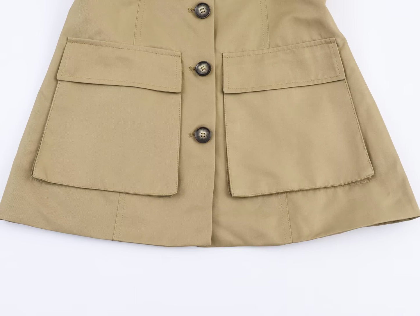 Women's new fashion casual single breasted stand collar Coat