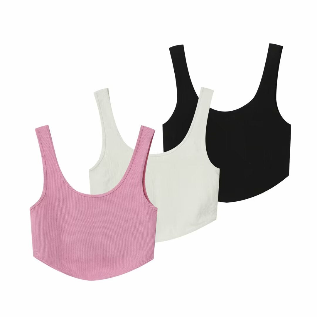 Women's sleeveless casual T-shirt tops in the summer of 2025