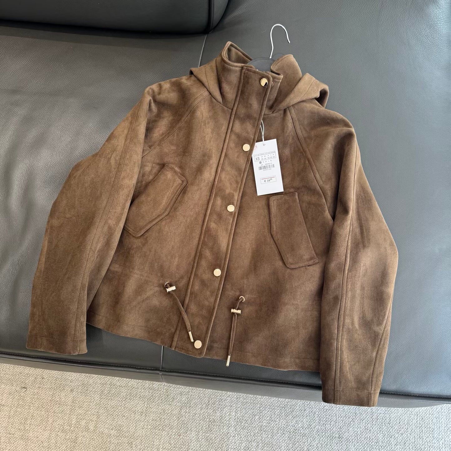 Women's winter new anti suede effect hooded jacket Coat