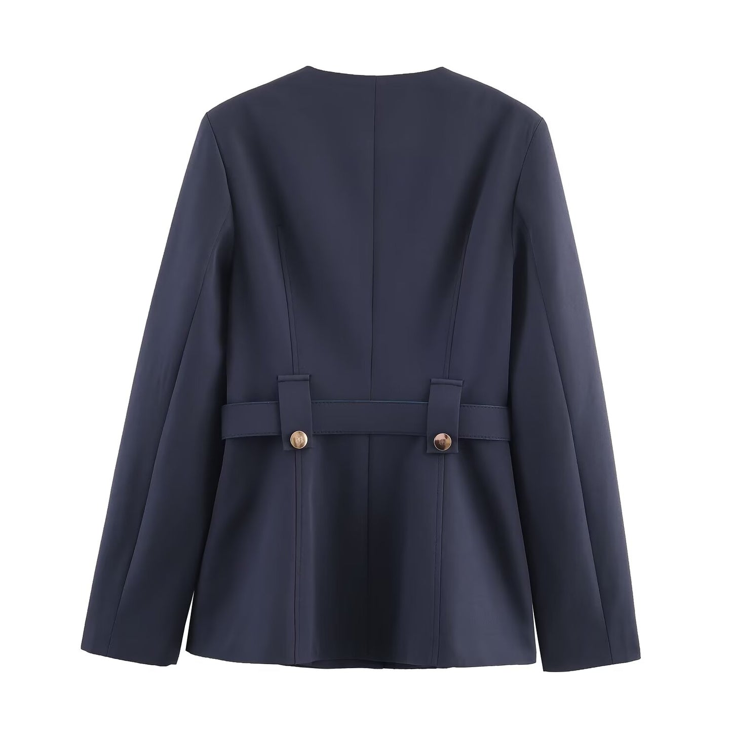 Women's new fashion with Belt slim round neck suit jacket+Pants suit