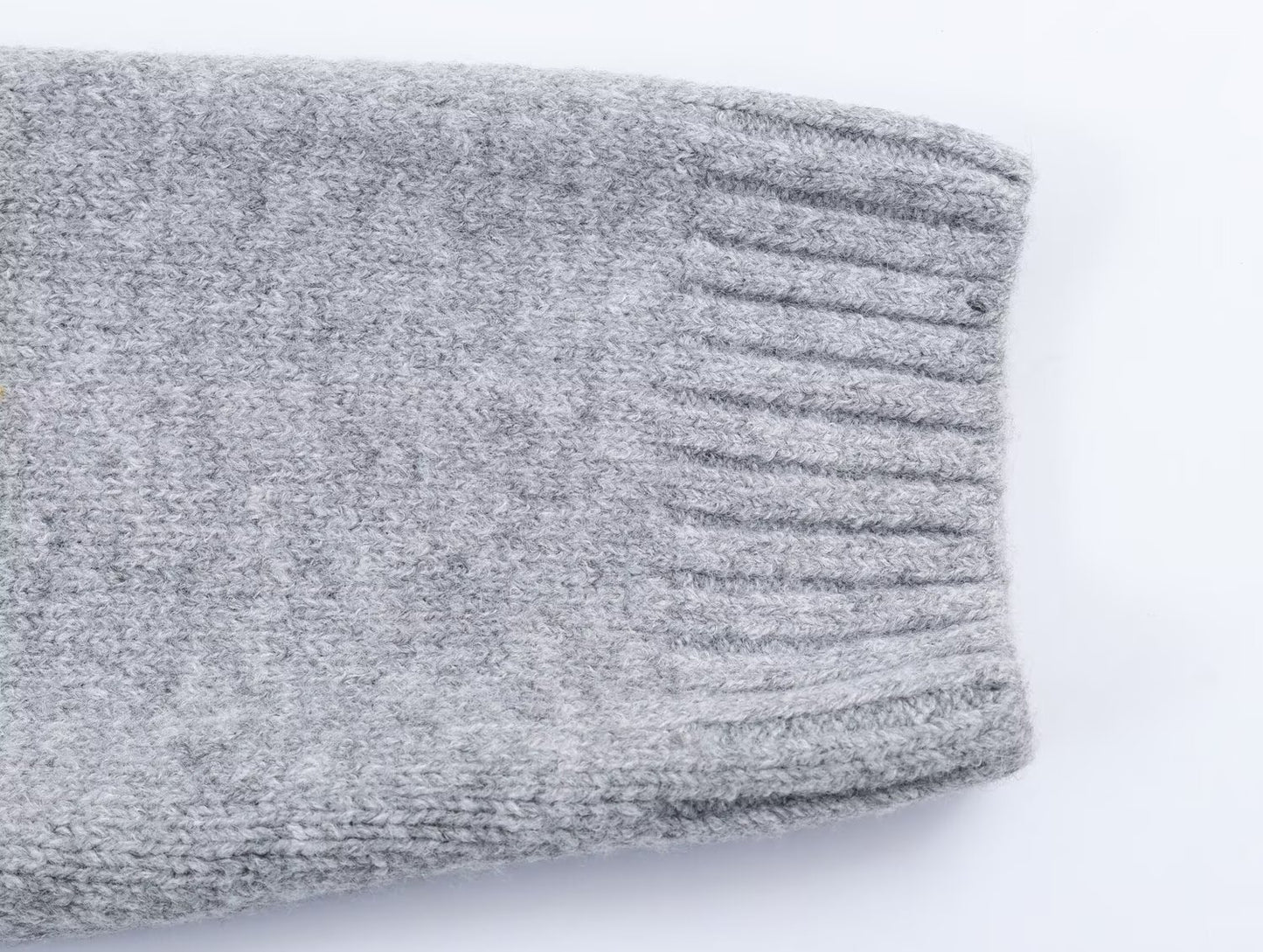 Women's hooded drawstring jacquard knitted cardigan