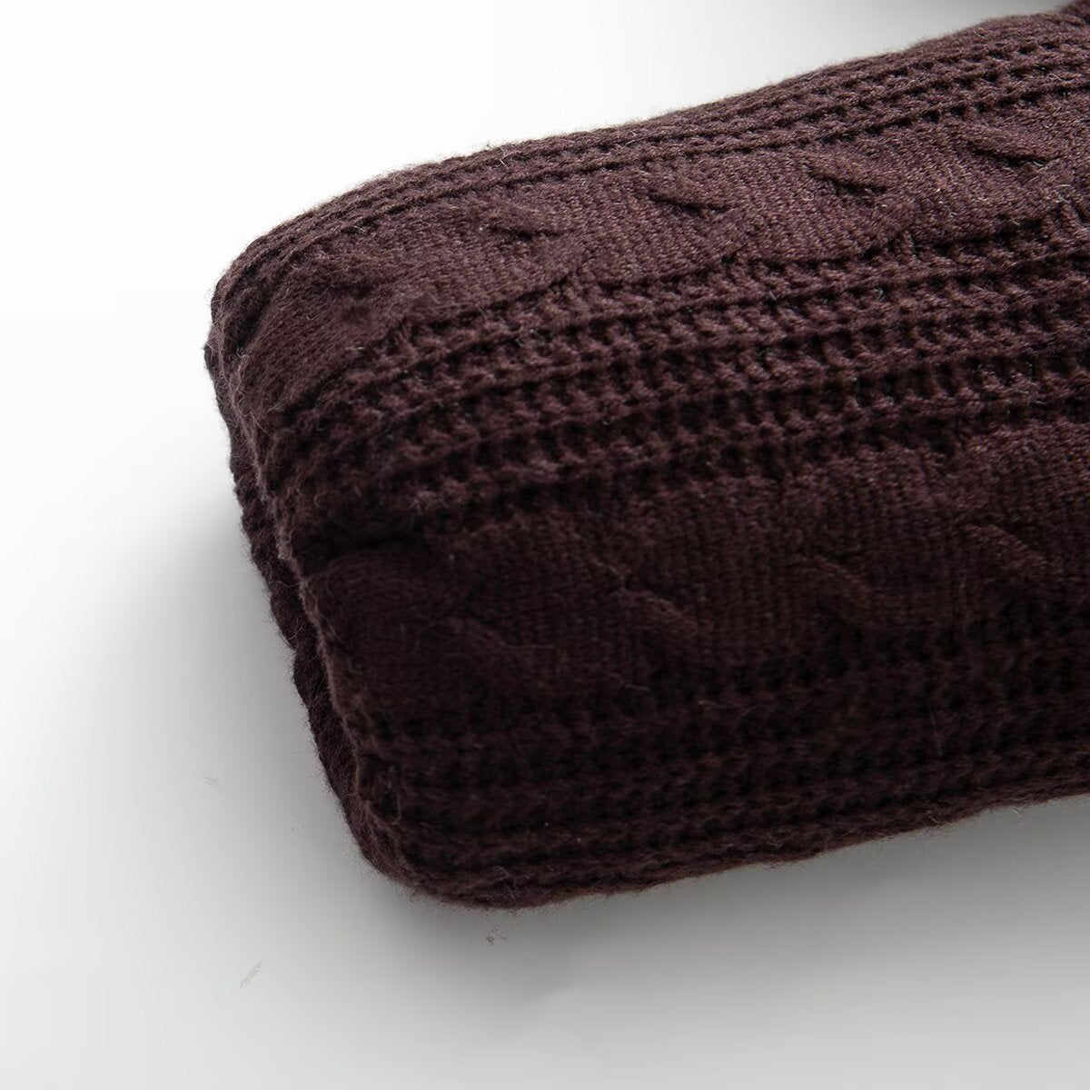 Women's winter thick eight strand knitted hooded jacket Coat