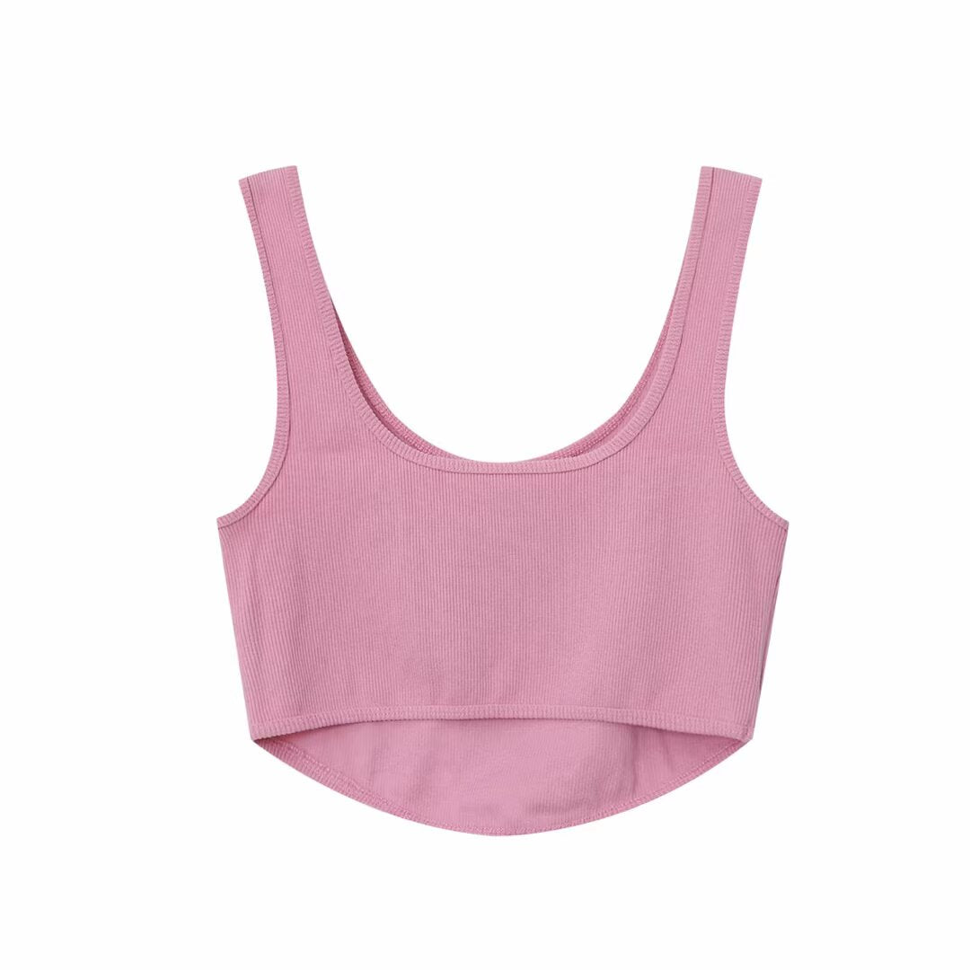 Women's sleeveless casual T-shirt tops in the summer of 2025