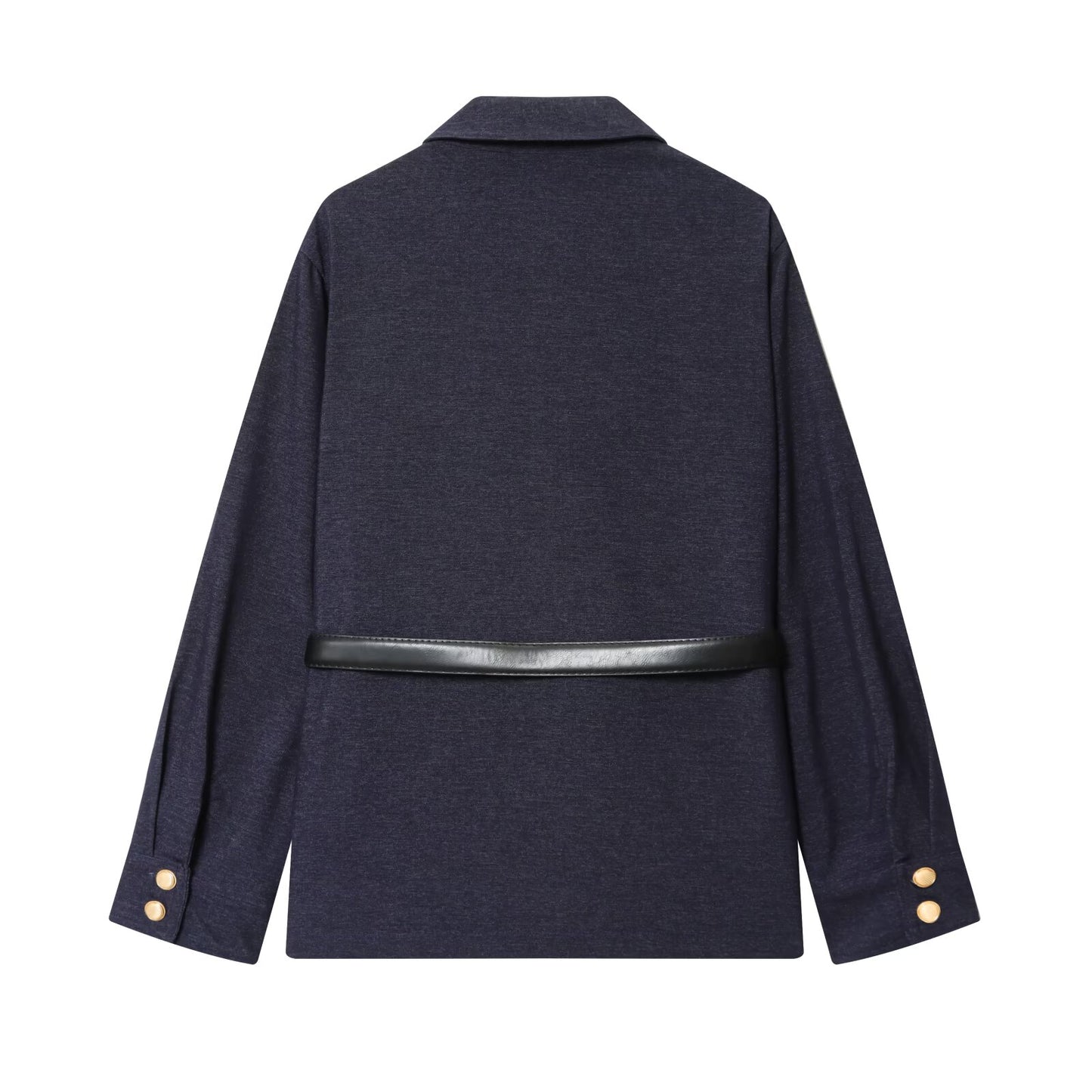 Women's New Fashion With Belt Long Sleeve Lapel Coat+Pants Suit