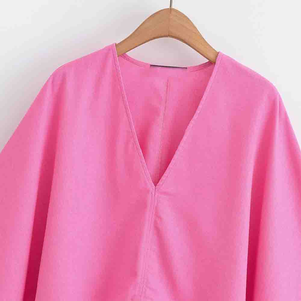 suit Women's 2 pieces new V-neck asymmetrical cape style top+Pants suit