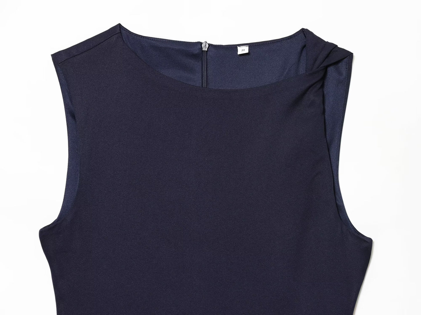 Women's new fashion rivet decoration asymmetric mini dress