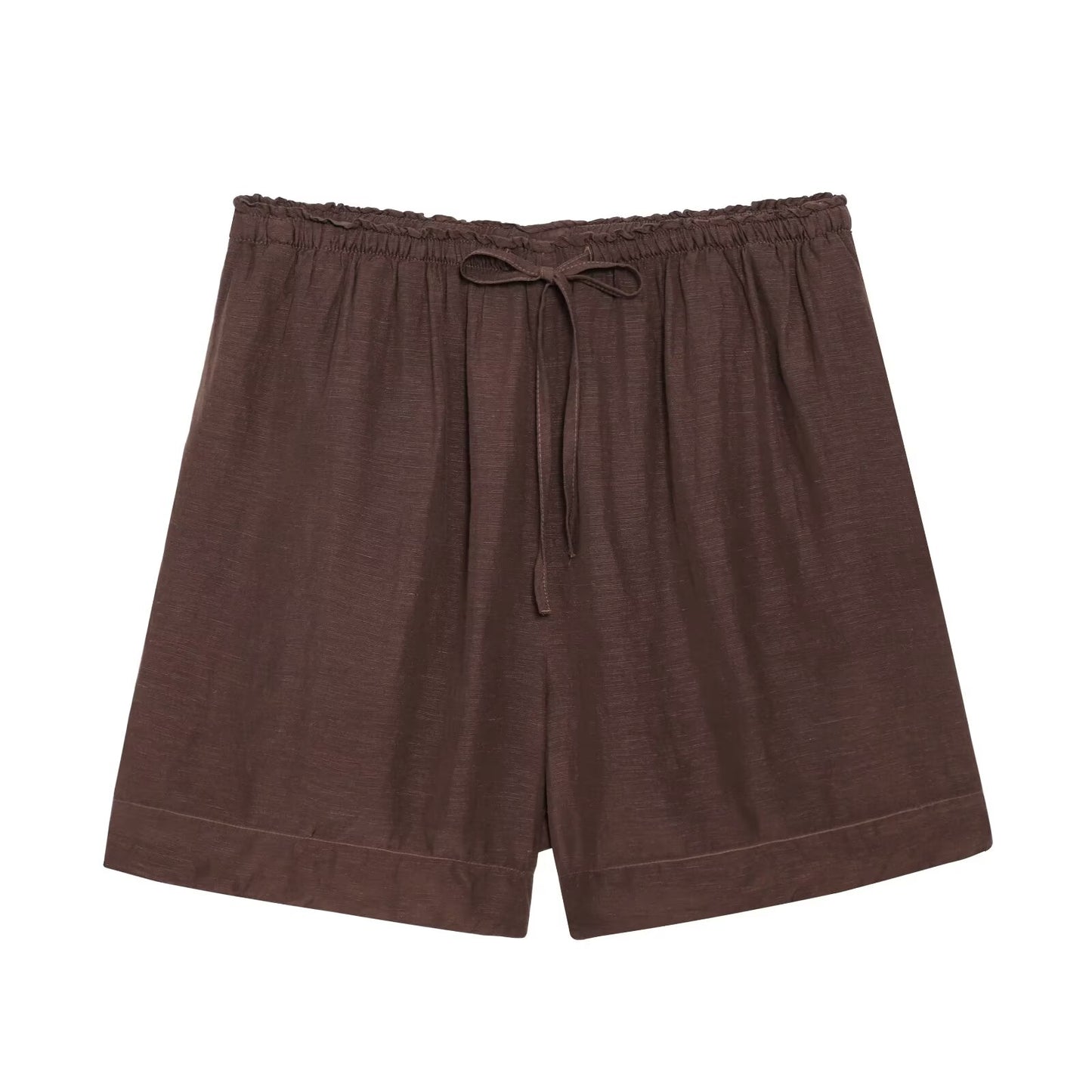 Women's new fashion loose Off Shoulder pleated top+Shorts suit