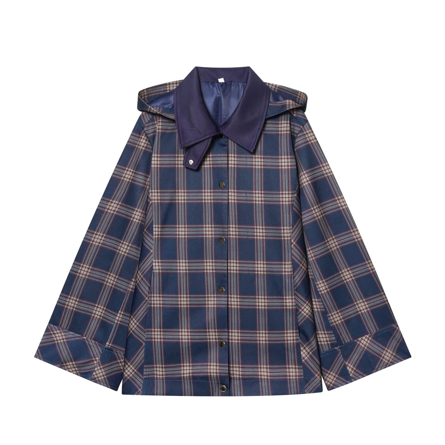 suit Women's 2 pieces plaid hooded cotton jacket Coat+Pants