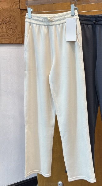 LU 2026 new elastic waist drawstring drape straight pants