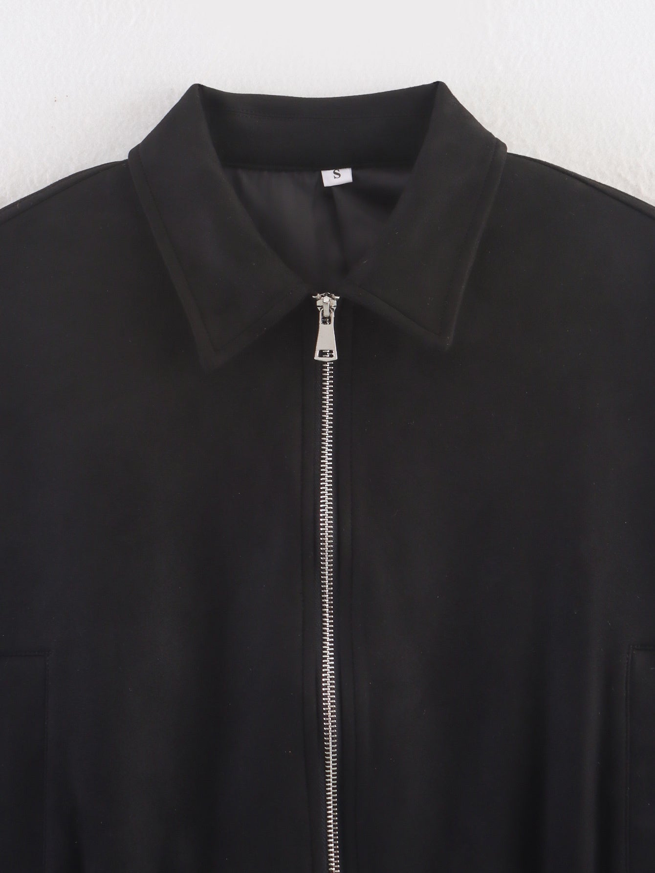 Women's new fashion short suede texture flight jacket Coat